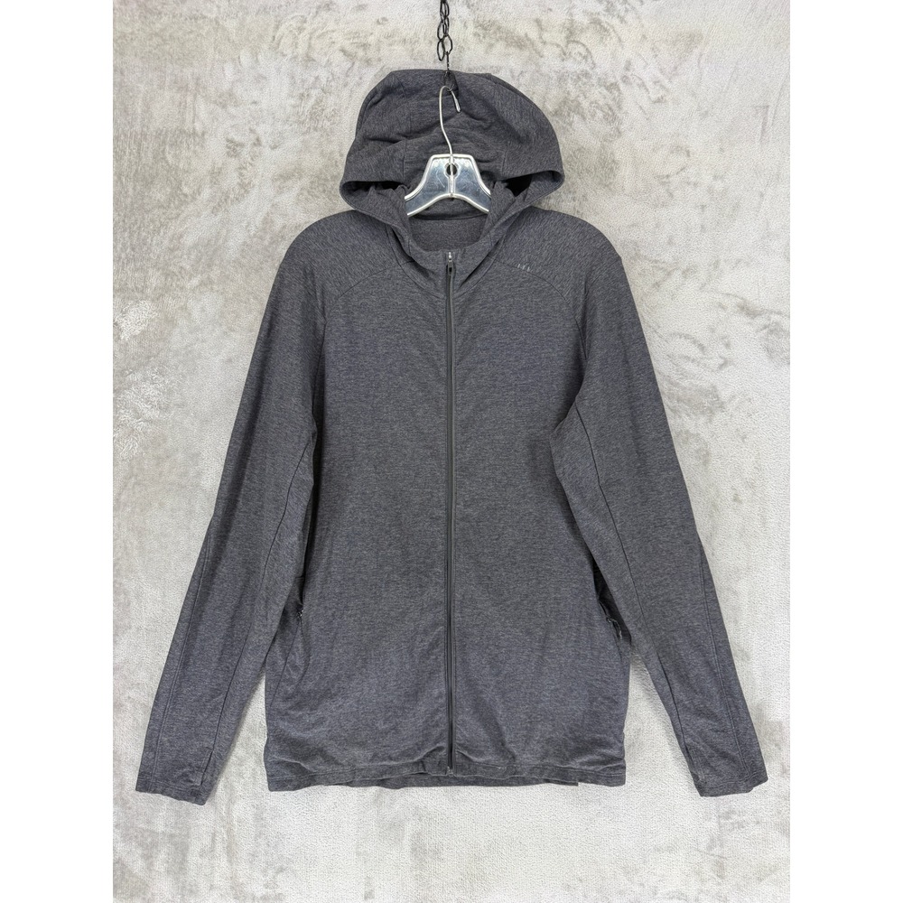 Lululemon Mens Surge Warm Hoodie Full Zip Gray Heathered M4477S Size L